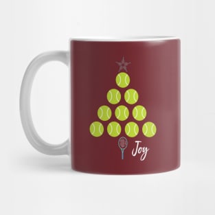 Tennis Christmas Tree Joy Mug